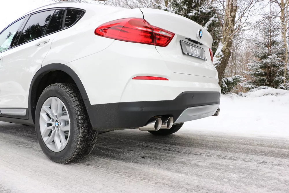BMW X4 F26 ohne M-Paket - 35i 35d  Endschalldämpfer quer Ausgang rechts/links - 2x90 Typ 25 rechts/links