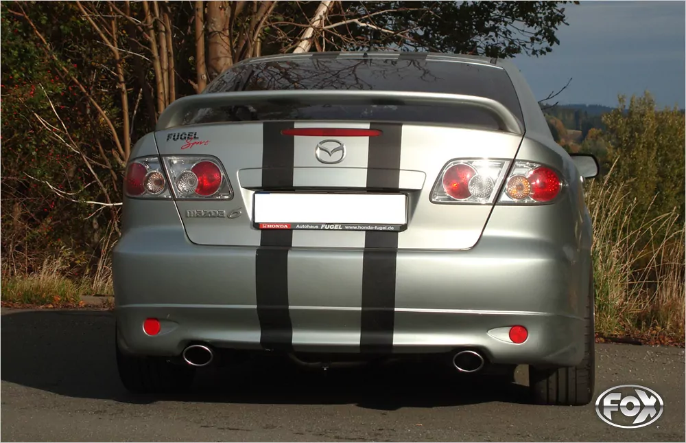 Mazda 6 GG/GY nicht Facelift  Endschalldämpfer rechts/links mit Y-Verbindungsrohr - 115x85 Typ 32 rechts/links