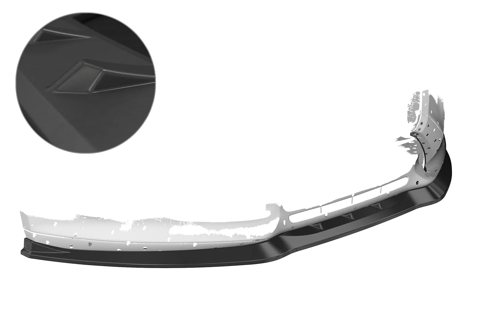 Cup-Spoilerlippe mit ABE für Ford Focus MK3 Basis Lackierfreundlich (schwarz matt)