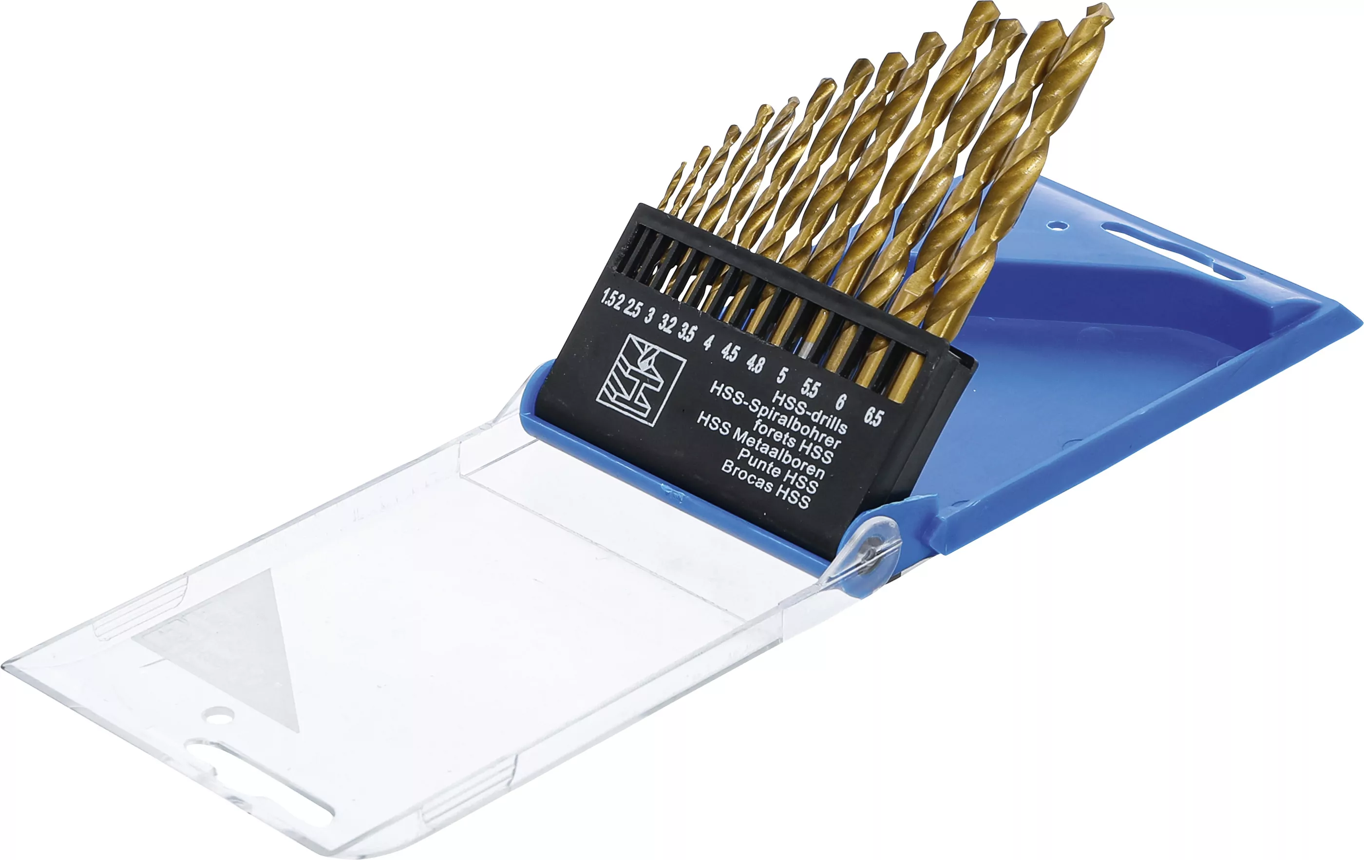 HSS-Spiralbohrer-Satz | titan-nitriert | 1,5 - 6,5 mm | 13-tlg.