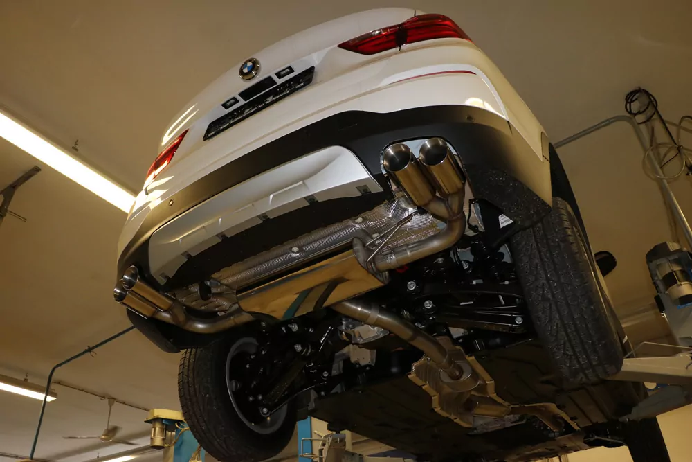 BMW X4 F26 ohne M-Paket - 35i 35d  Endschalldämpfer quer Ausgang rechts/links - 2x90 Typ 25 rechts/links