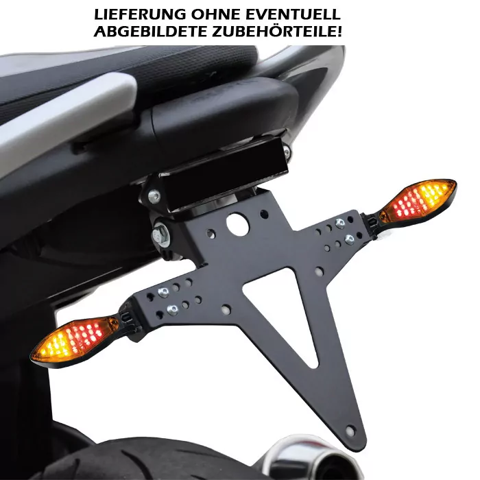 Kennzeichenhalter | SUZUKI SFV650 Gladius | 09-15 verstellbar | schwarz | inkl. Reflektorhalter
