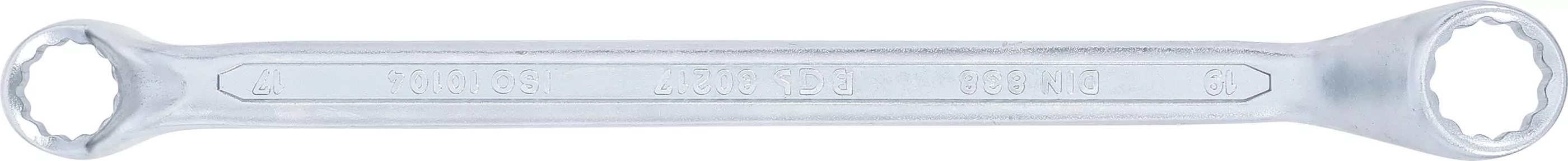 Doppel-Ringschlüssel | tief gekröpft | SW 17 x 19 mm