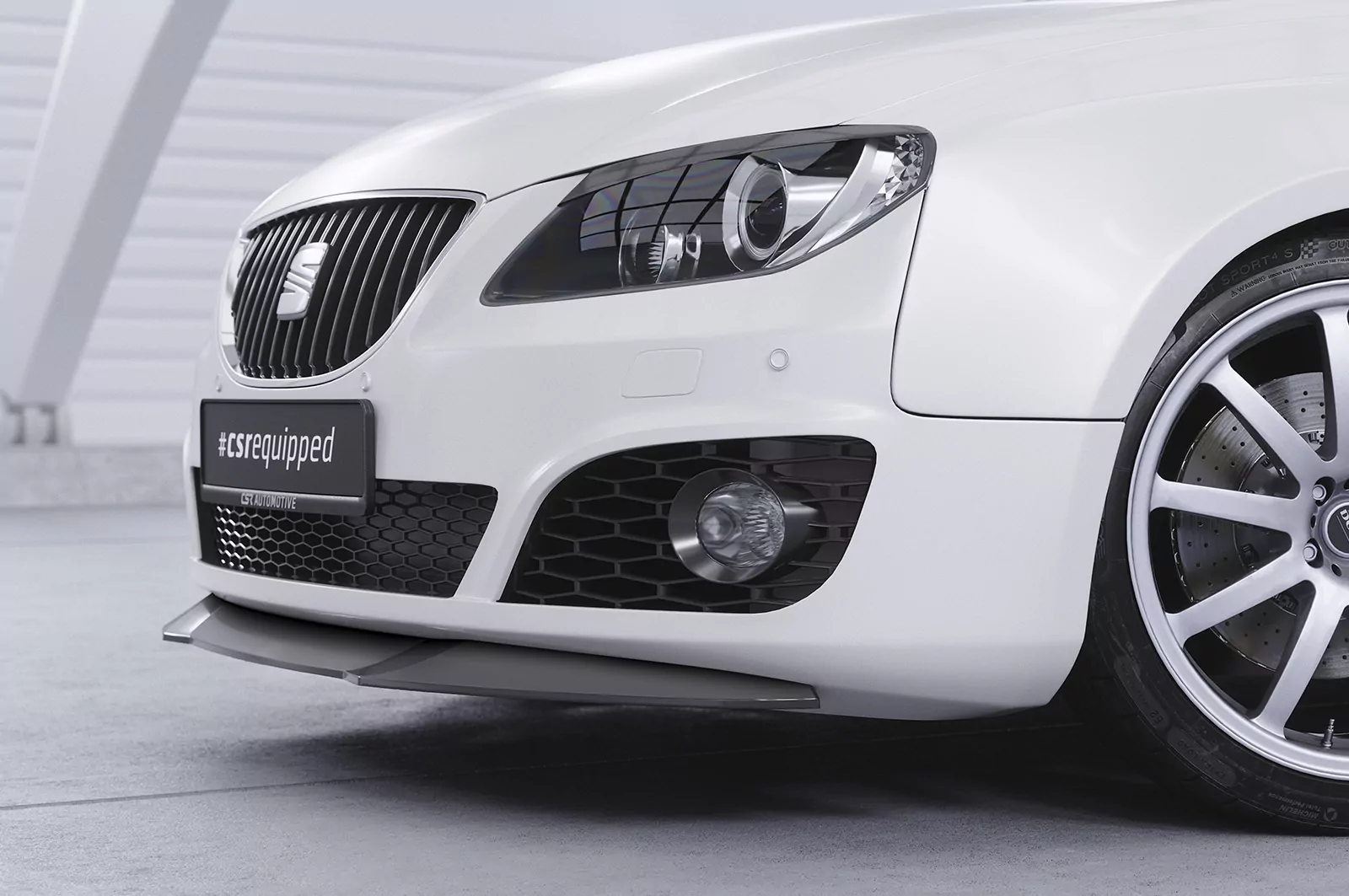 Cup-Spoilerlippe mit ABE für Seat Exeo CSL369 Strukturiert (schwarz matt)