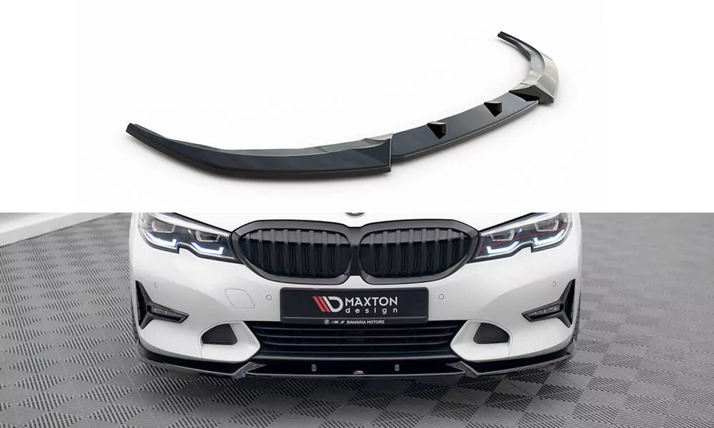 Front Ansatz V.1 Für BMW 3er Sport Line G20 / G21 Schwarz Hochglanz