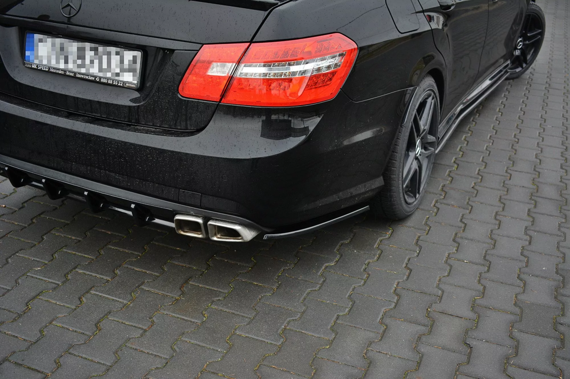 Heck Ansatz Flaps Diffusor Passend Für Diffusor Passend Für Mercedes E63 AMG W212  Schwarz Hochglanz Schwarz Hochglanz