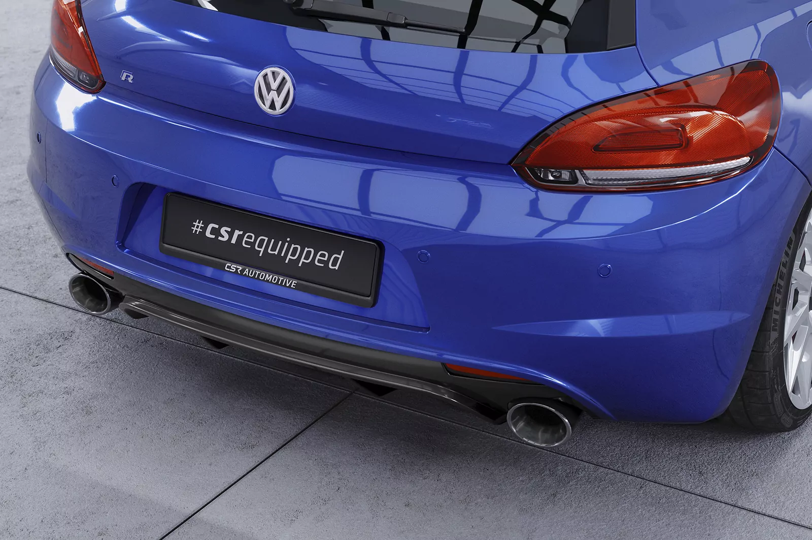 Heckansatz für VW Scirocco 3 R HA247 Strukturiert (schwarz matt)