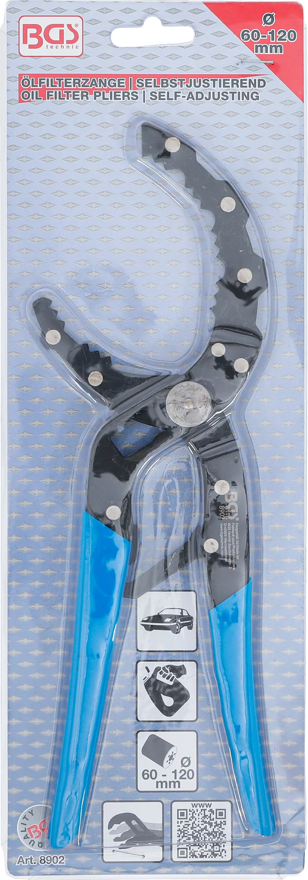 Ölfilterzange | selbstjustierend | Ø 60 - 120 mm