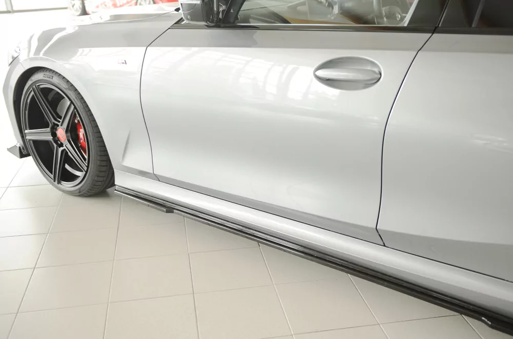 Rieger Seitenschweller links ansatz glanz schwarz für BMW 3er G21  (G3K) Touring 07.22- (ab Facelift) LCI
