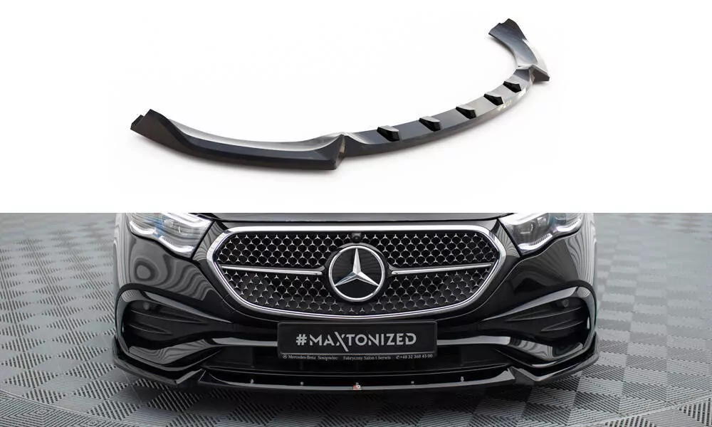 Front Ansatz V.2 Für Mercedes-Benz E AMG-Line W214 Schwarz Hochglanz