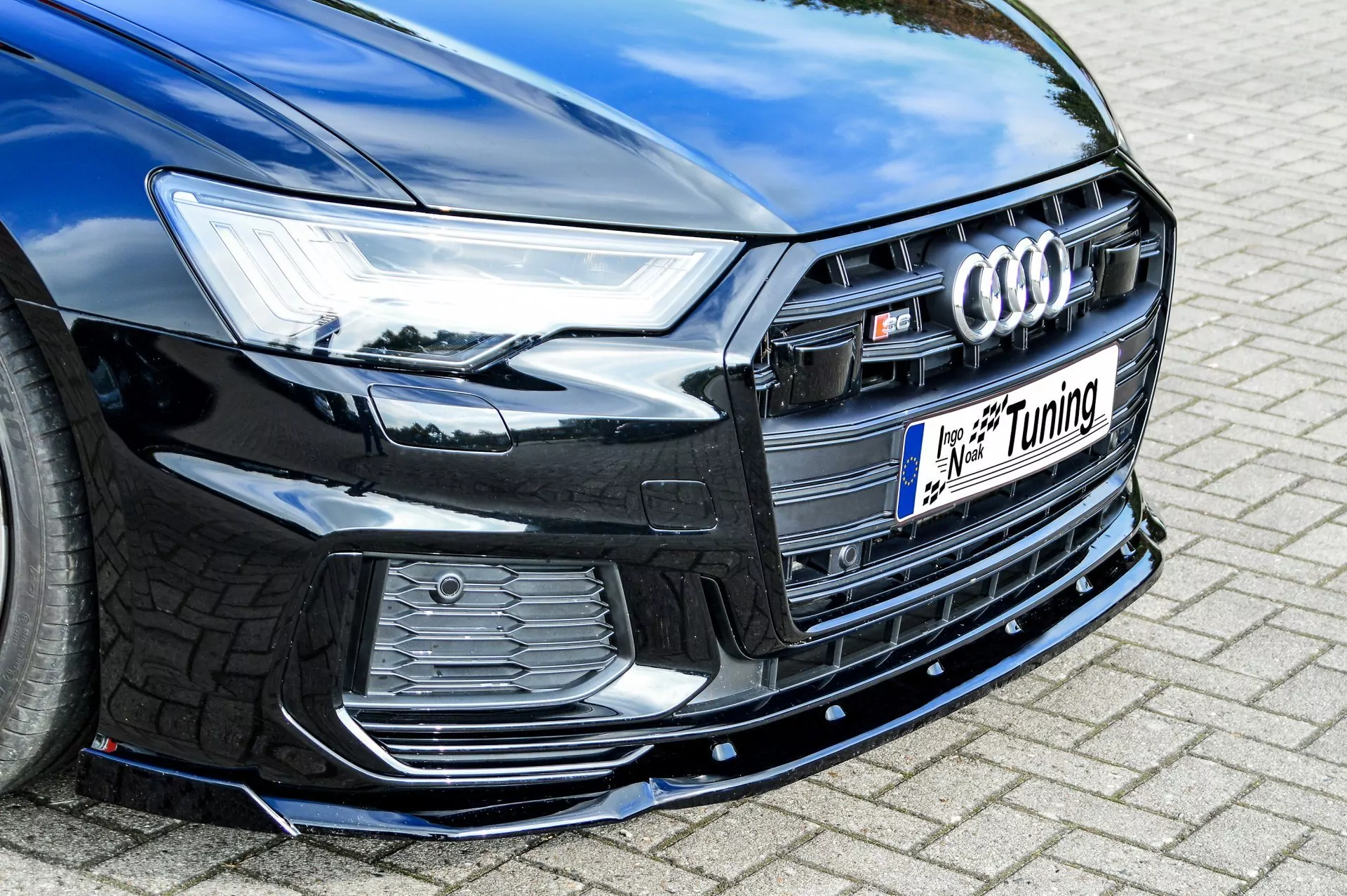 Cup Frontspoilerlippe mit Wing für Audi A6 S-Line + S6 4K C8 ab Bj. 2018-
