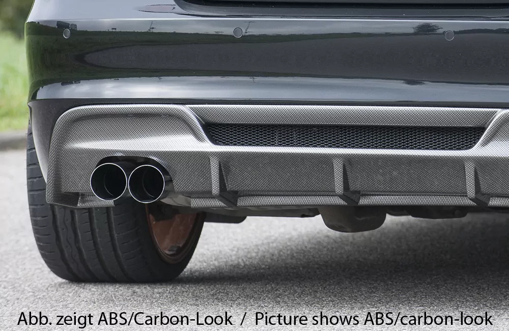 Rieger Heckeinsatz für BMW 1er E82, E88  (182 / 1C) - Cabrio 10.07- carbon optik