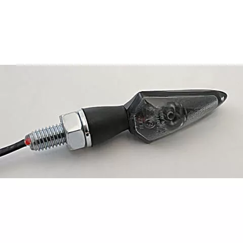 HIGHSIDER Pro Stream LED Blinker Gehäuse Schwarz / Linse Rauchgrau (Paar), Vorn & Hinten