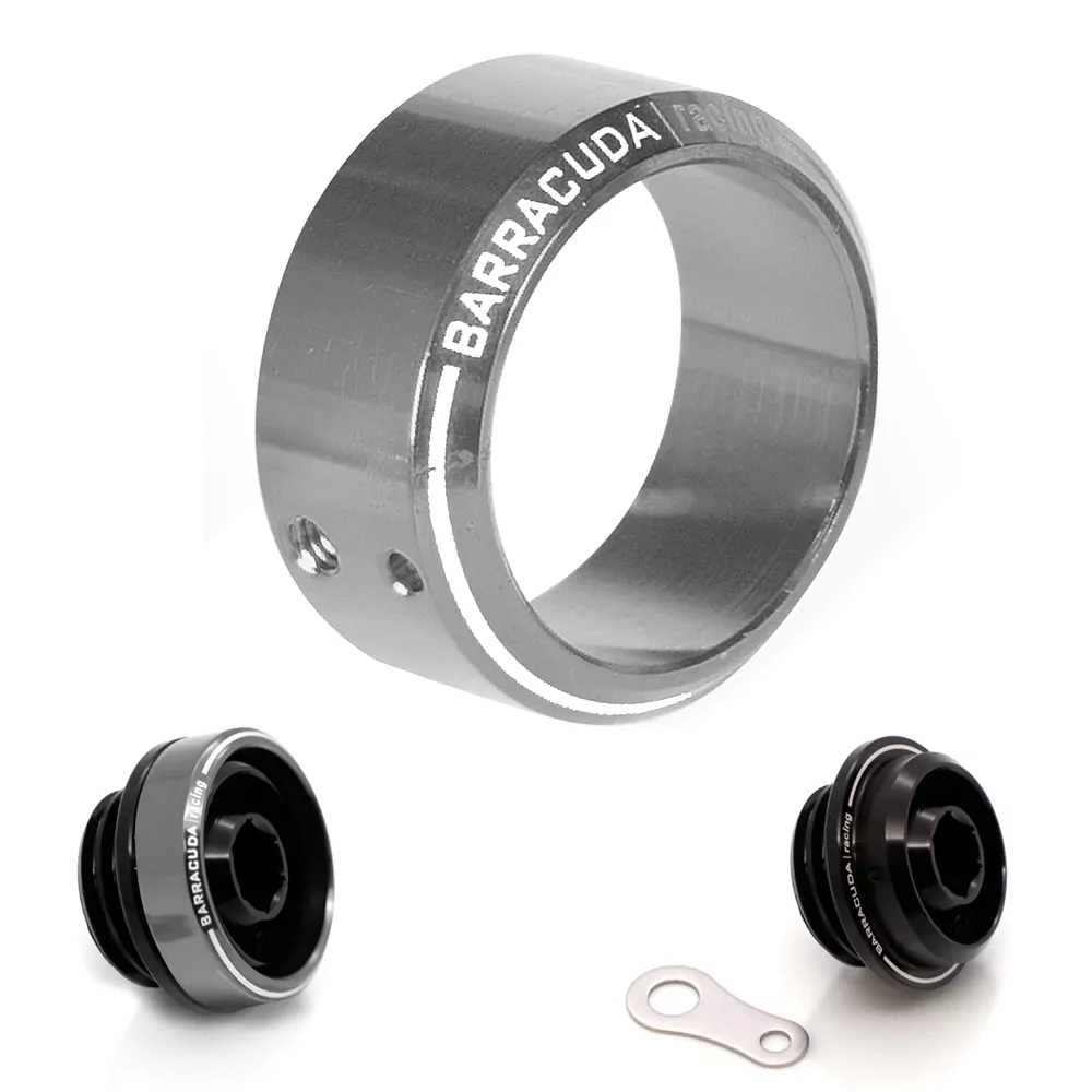 Silber eloxierter Einsatz für Öleinfüllschraube Ø 35 mm passend für BC-YN102-V2 und BC-KN102