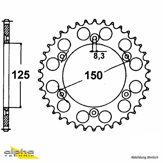 EK-Chain Kettensatz 520DEX für KTM 360 SX Motocross Modelljahr 1996-1997