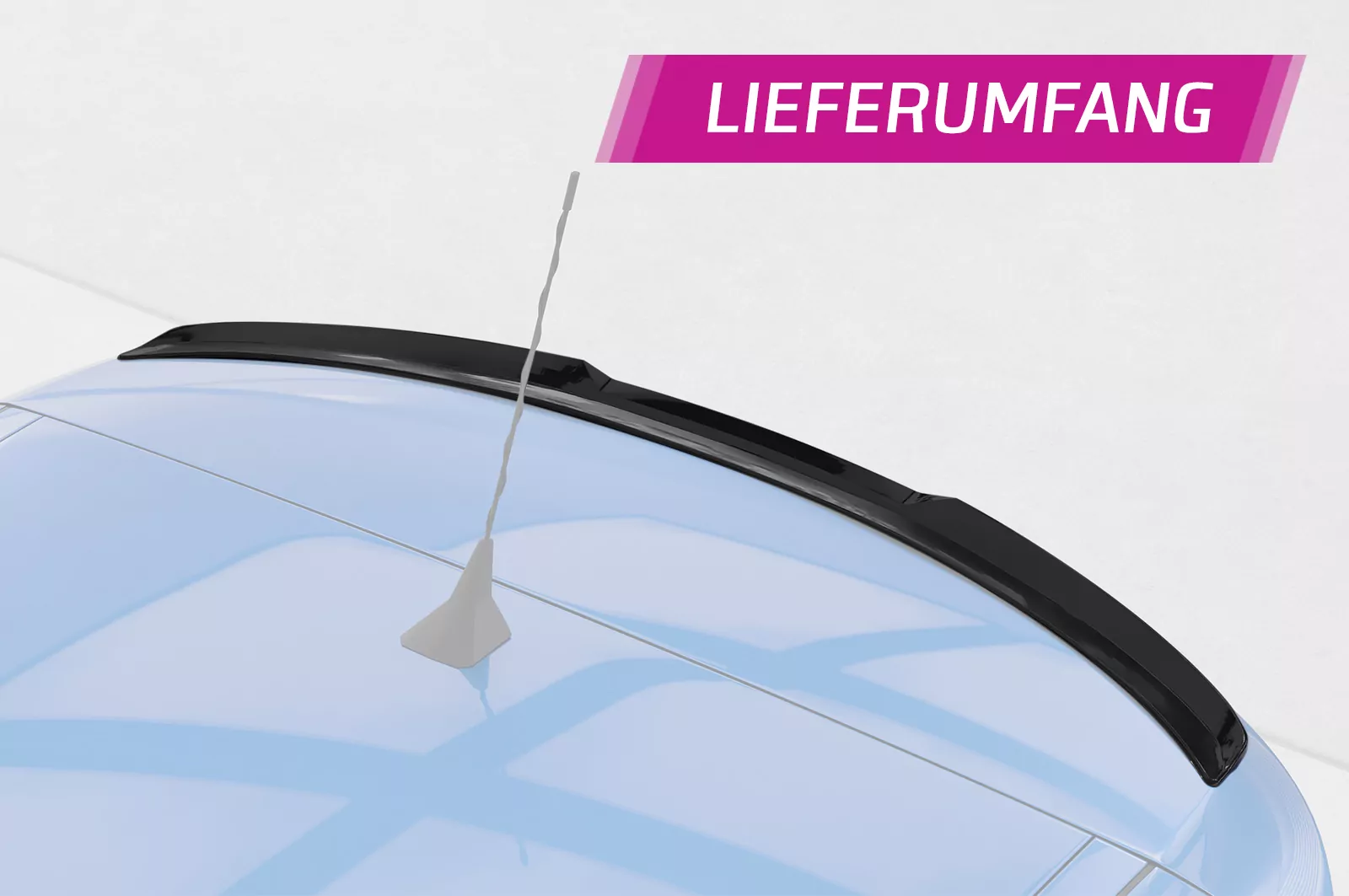 Heckflügel mit ABE für Renault Zoe HF915 Schwarz Strukturiert