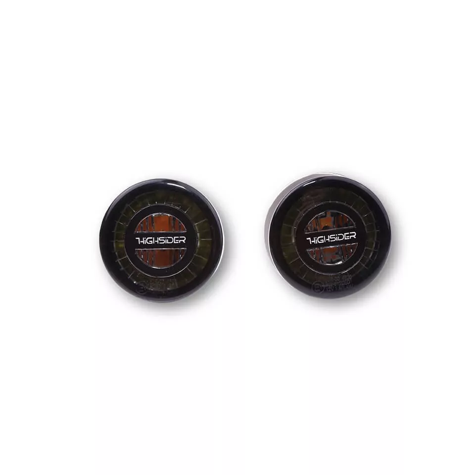 HIGHSIDER pro Rocket LED Blinker/Positionslicht Schwarz/Getönt 2in1, E-Geprüft (Paar)
