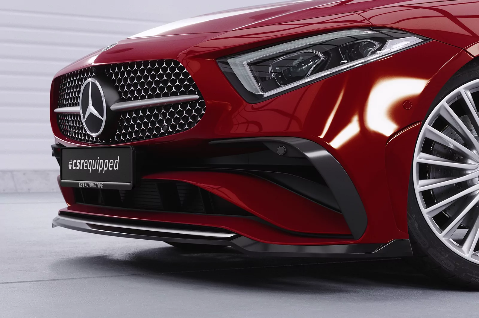 Cup-Spoilerlippe mit ABE für Mercedes Benz CSL (C257) CSL779 Schwarz Strukturiert