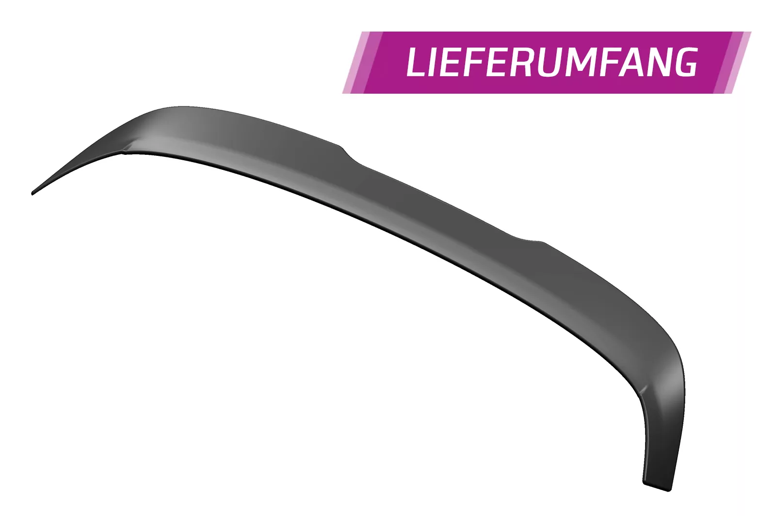 Heckflügel mit ABE für VW Golf 8 GTI, GTD, GTE, R, R-Line HF694 Strukturiert (schwarz matt)