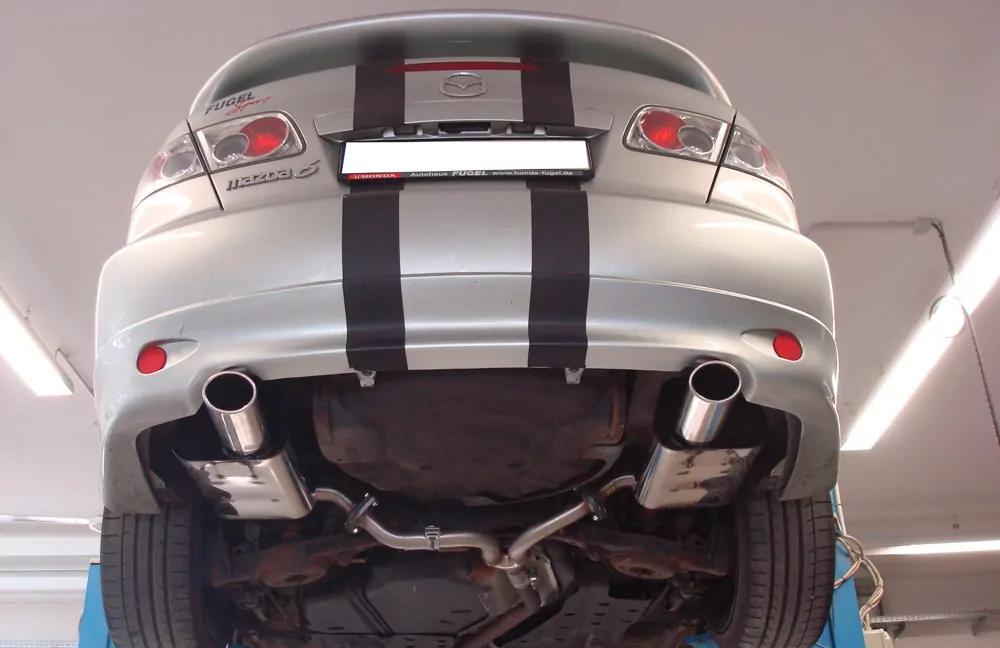 Mazda 6 GG/GY nicht Facelift/ nicht Allrad  Endschalldämpfer rechts/links mit Y-Verbindungsrohr - 115x85 Typ 32 rechts/links