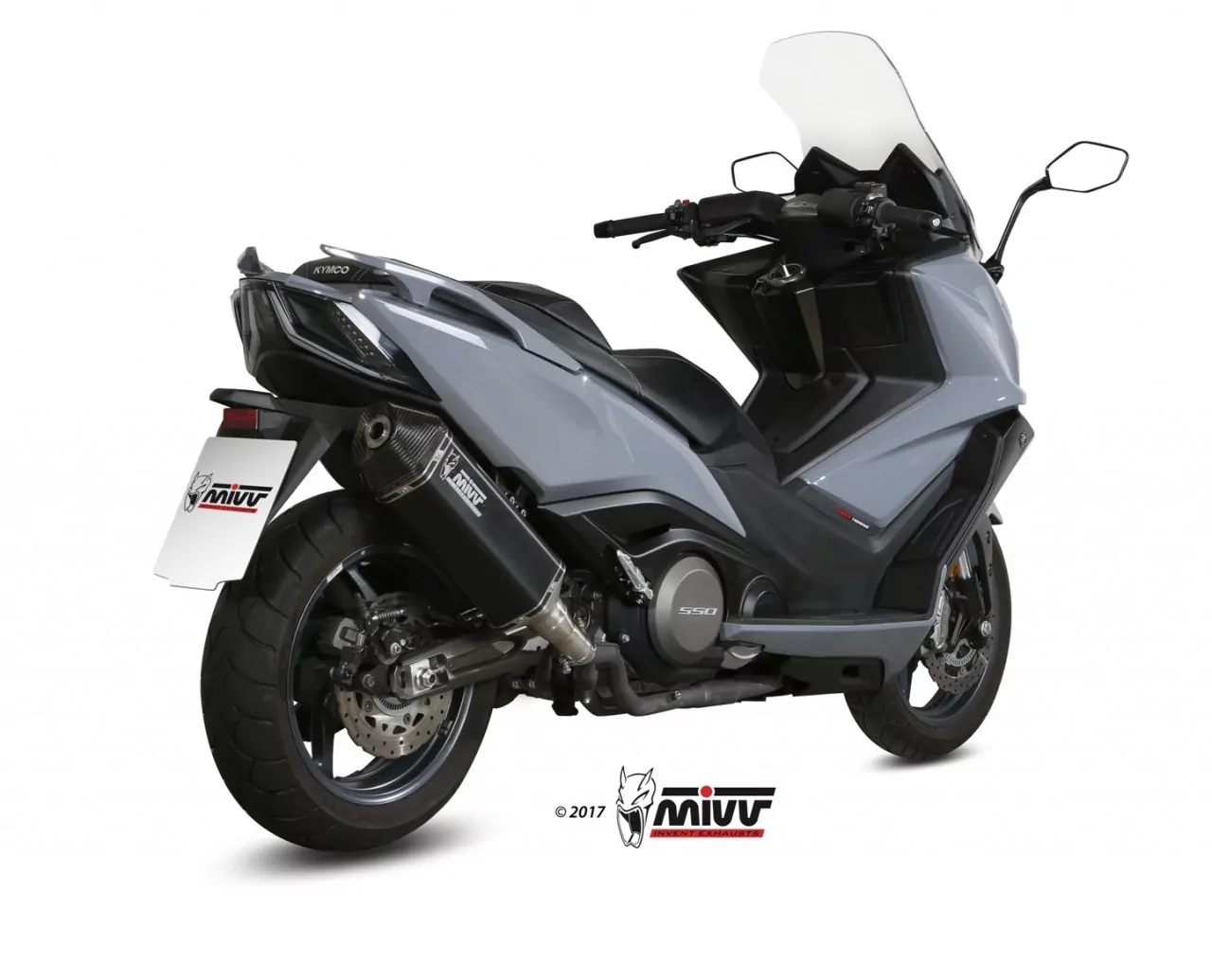 MIVV Speed Edge Edelstahl Schwarz Kymco AK 550 2017-