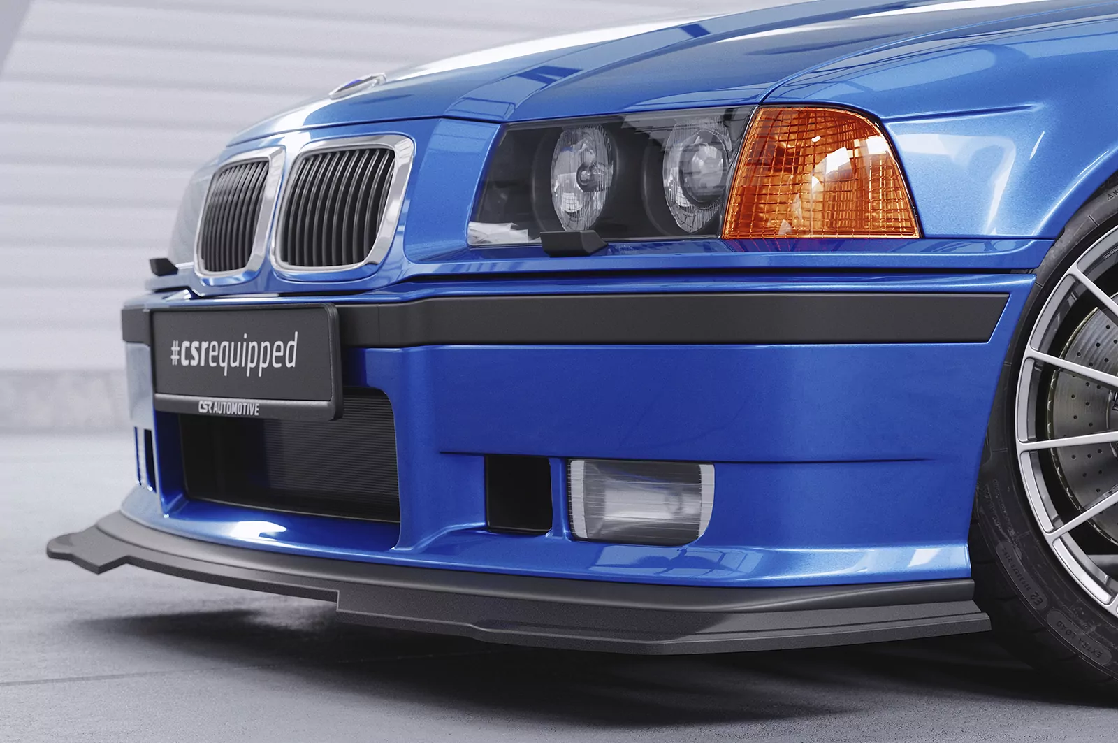 Cup-Spoilerlippe mit ABE für BMW 3er E36 CSL755 Schwarz Strukturiert