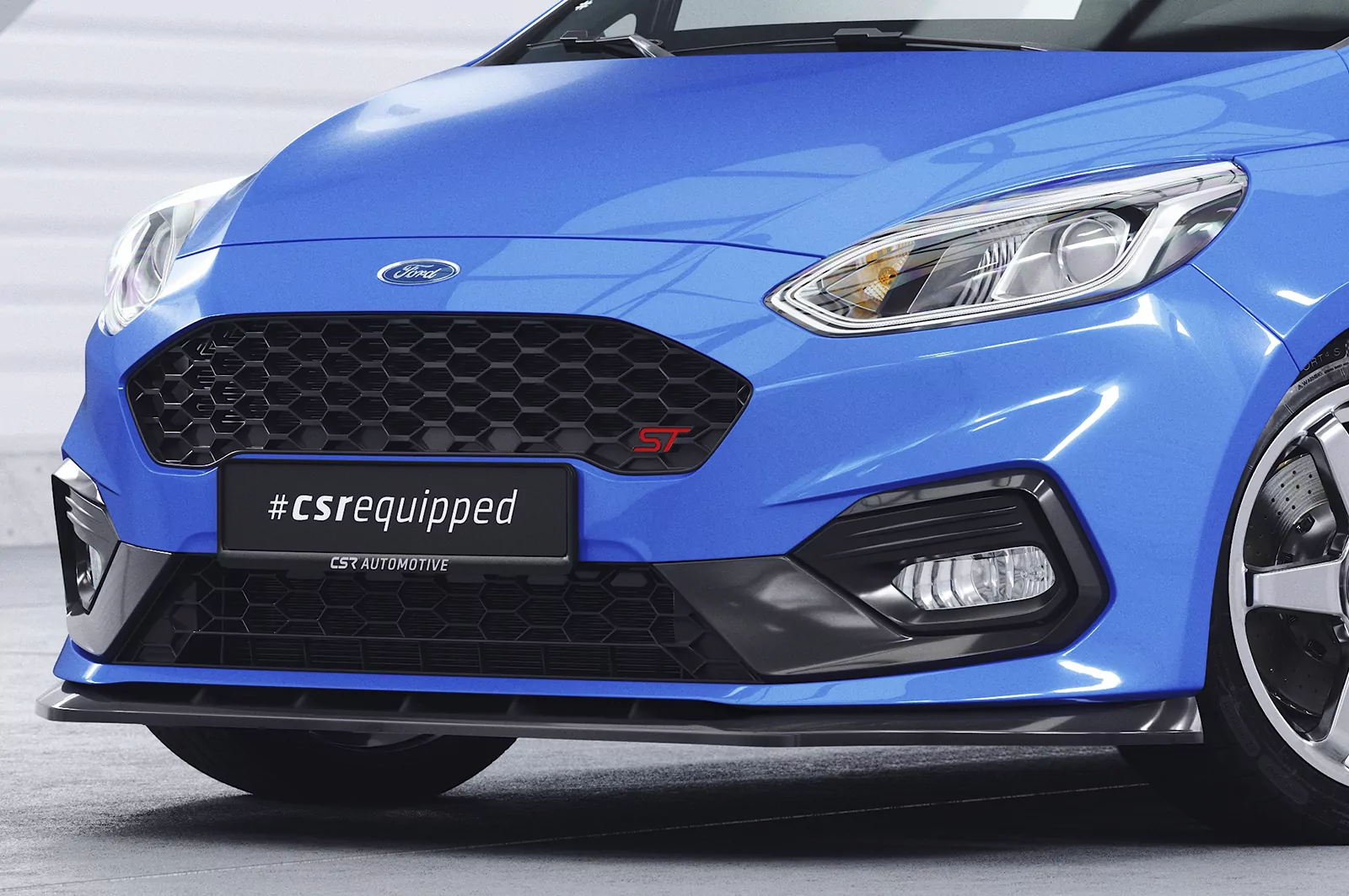 Cup-Spoilerlippe mit ABE für Ford Fiesta MK8 ST/ST-Line CSL409 Strukturiert (schwarz matt)