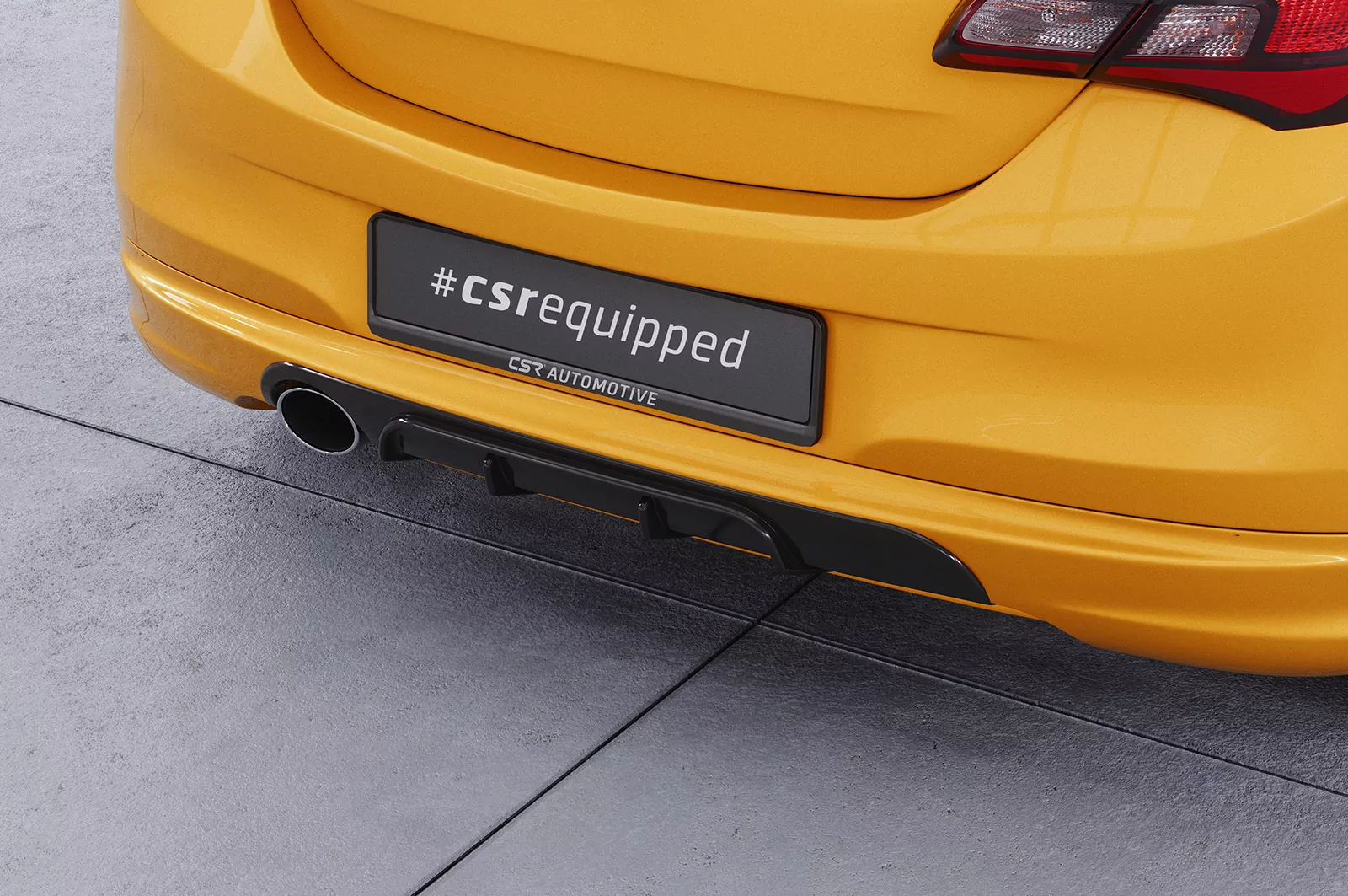 Heckansatz für Opel Corsa E GSI HA446 Schwarz Strukturiert