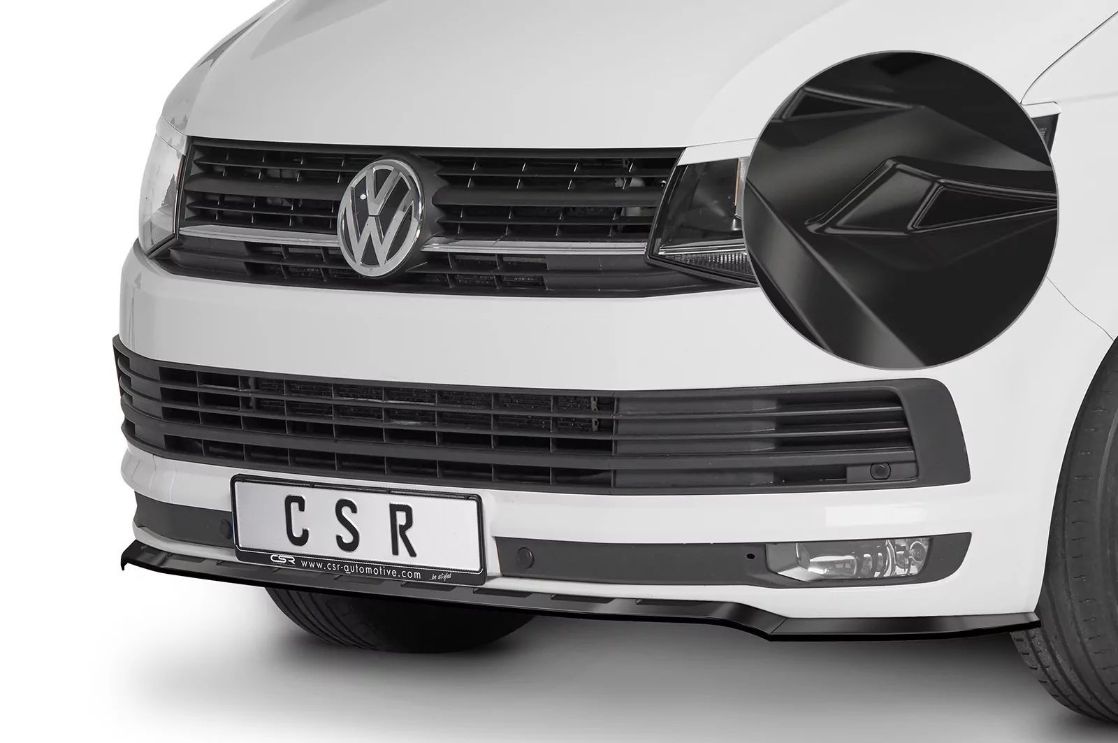 Cup-Spoilerlippe mit ABE für VW T6 Glossy (schwarz hochglanz)