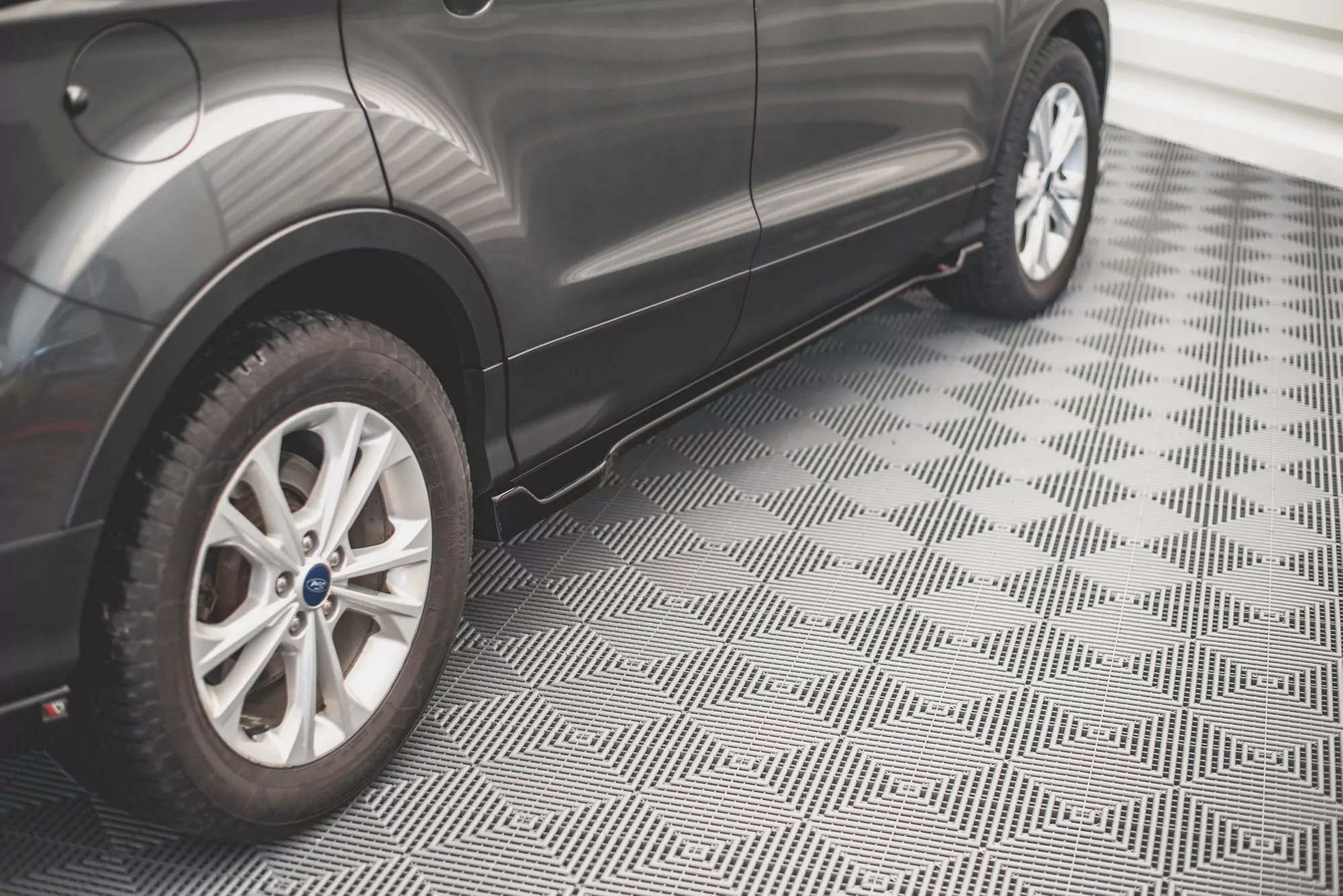 Seitenschweller Ansatz Für Ford Escape Mk3 Schwarz Hochglanz