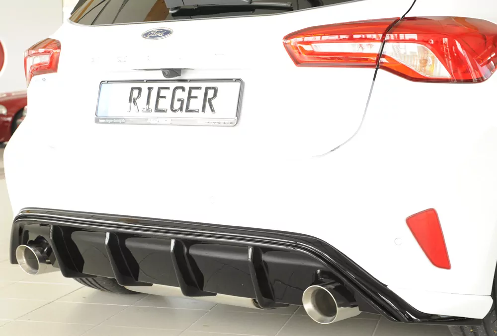Rieger Heckeinsatz glanz schwarz für Ford Focus 4 ST (DEH) 5-tür. (Schrägheck) 06.19-03.22 (bis Facelift)
