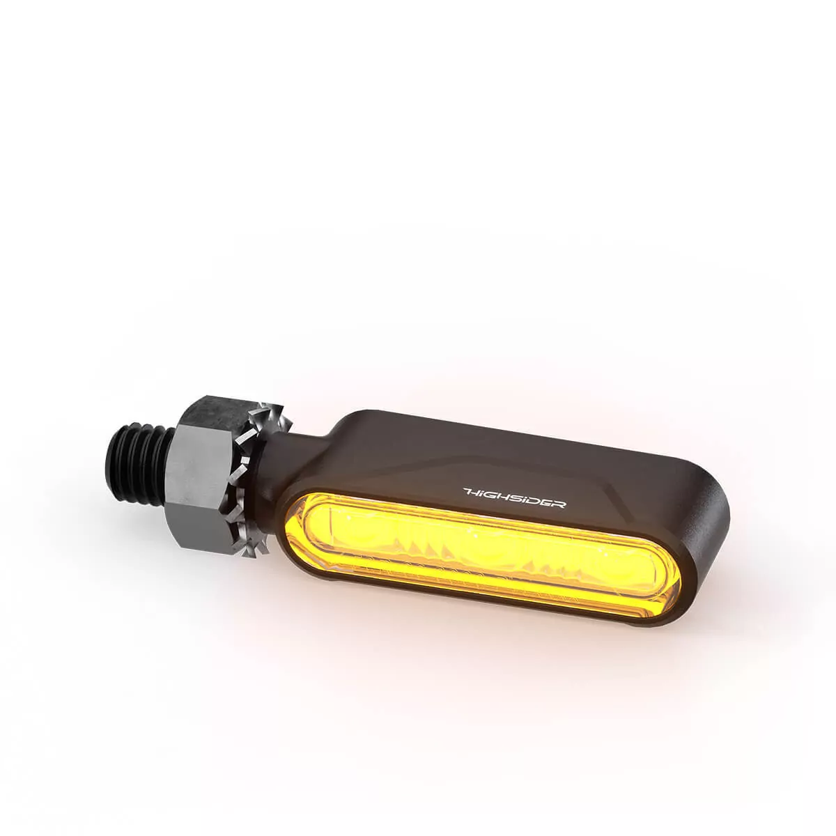 HIGHSIDER Pro Esagano-RS LED Blinker Gehäuse Schwarz / Linse Rauchgrau (Paar), Vorn & Hinten