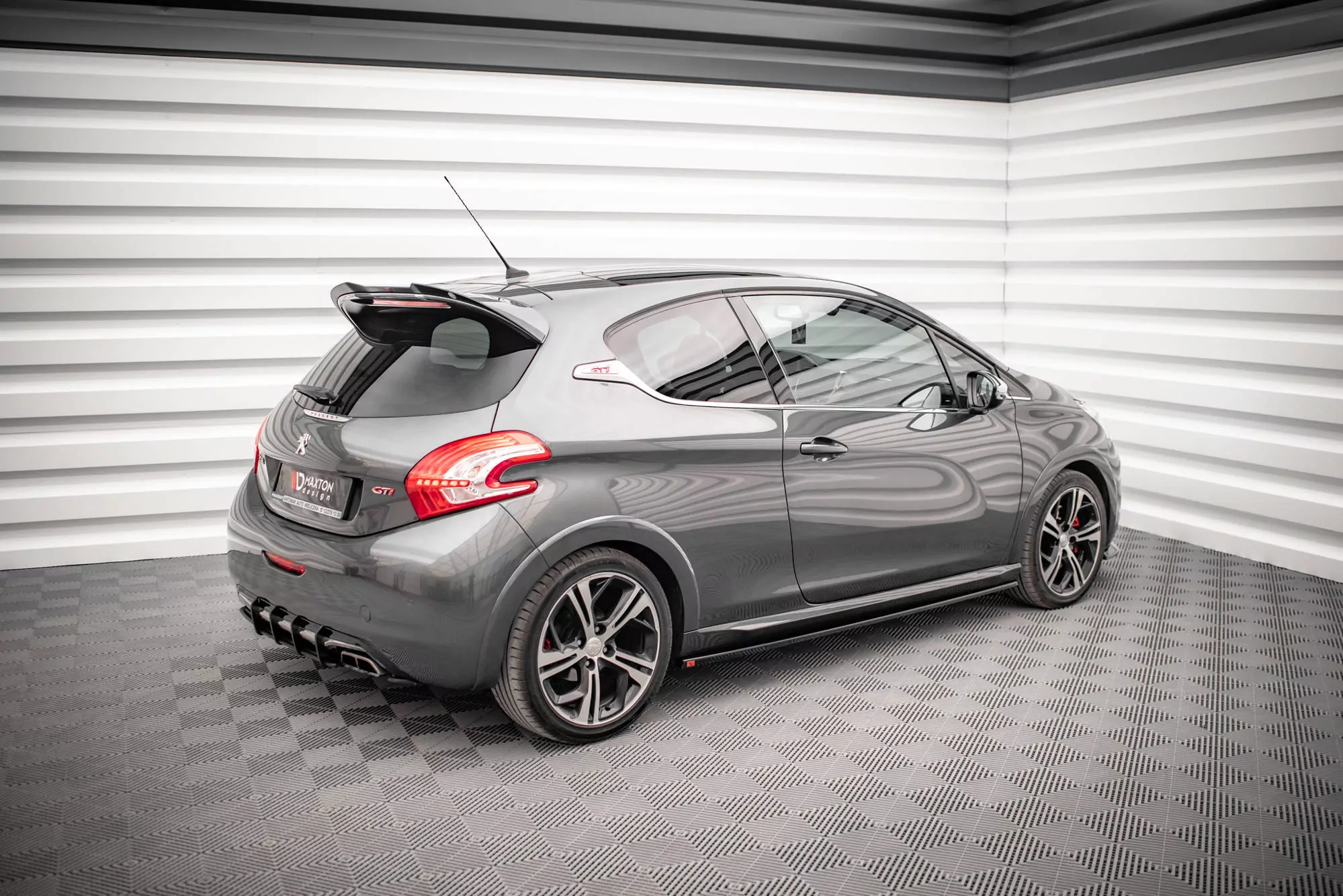 Seitenschweller Ansatz Für Peugeot 208 GTi Mk1 Schwarz Hochglanz