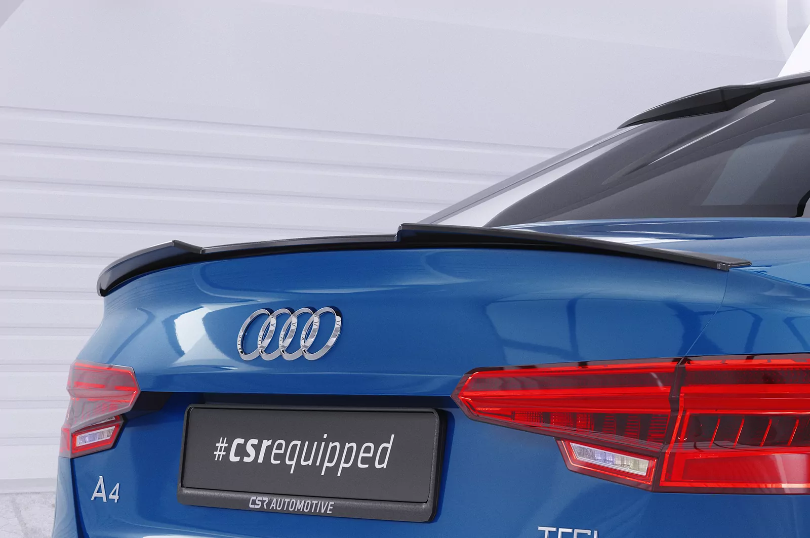 Heckflügel mit ABE für Audi A4 B9 (Typ 8W) Limousine HF840 Schwarz Strukturiert