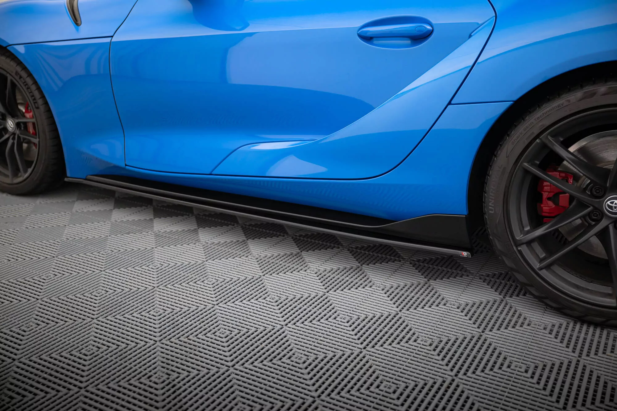 Seitenschweller Ansatz Passend Für Passend Für Diffusor V.1 Toyota Supra Mk5 Schwarz Hochglanz Schwarz Hochglanz