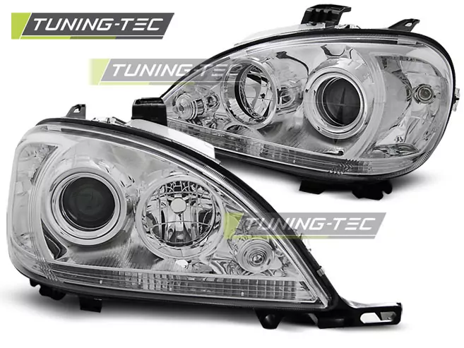 Headlights Chrome Fits Mercedes W163 Ml M-Klasse 03.98-08.01  