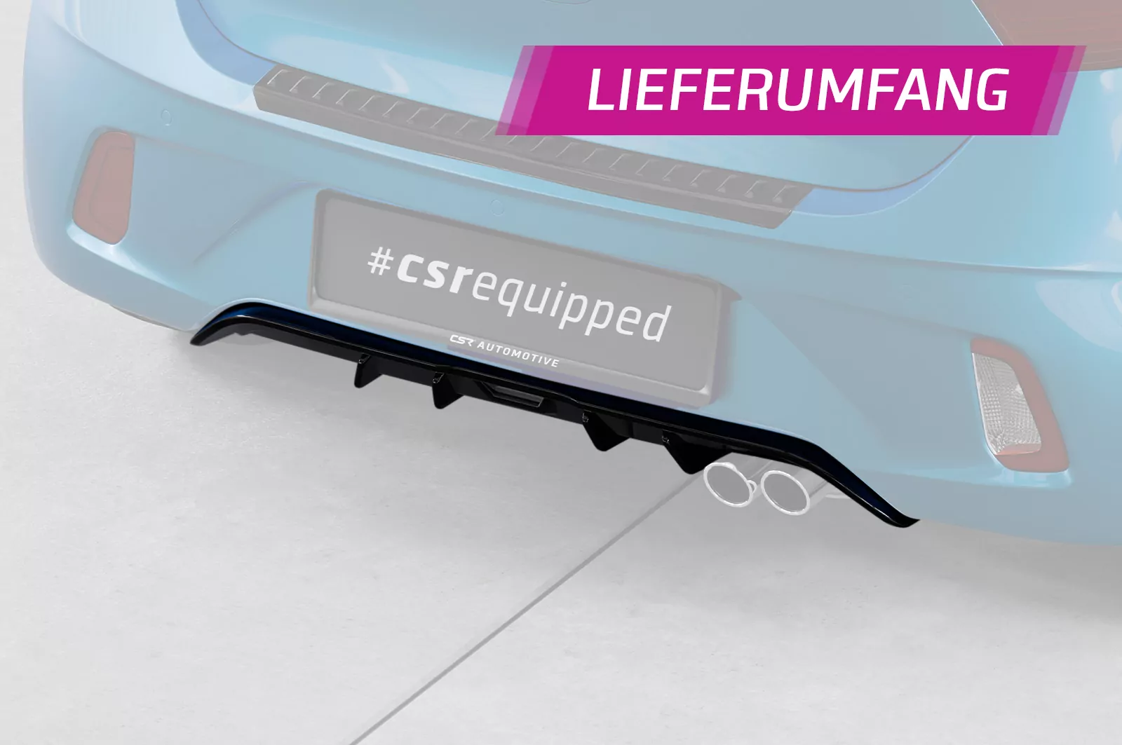 Heckansatz für Hyundai I10 3. Generation N-Line HA280 Schwarz Strukturiert