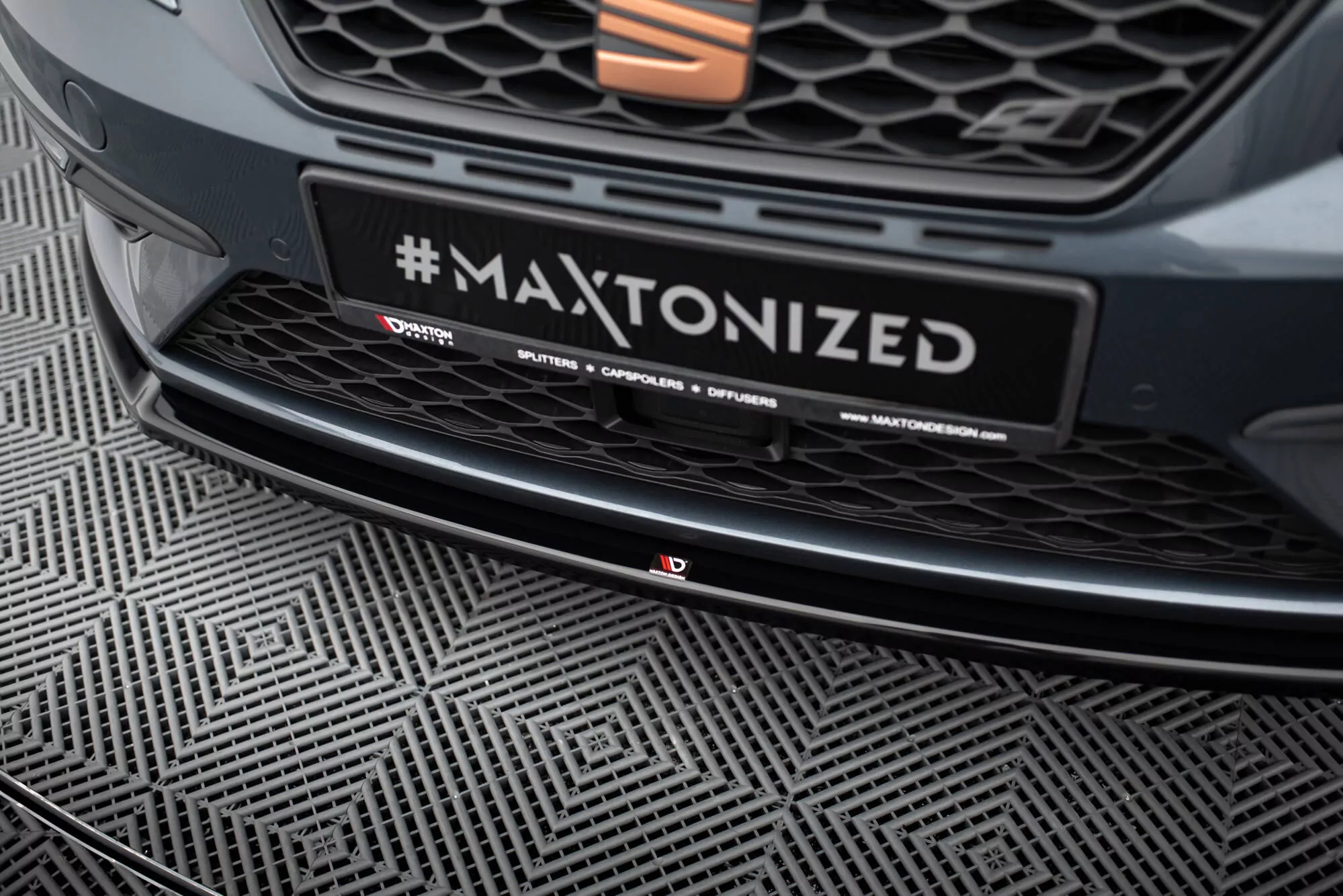 Front Ansatz Passend Für V.2 Passend Für Seat Leon Mk3 Cupra/ FR FL Schwarz Hochglanz Schwarz Hochglanz