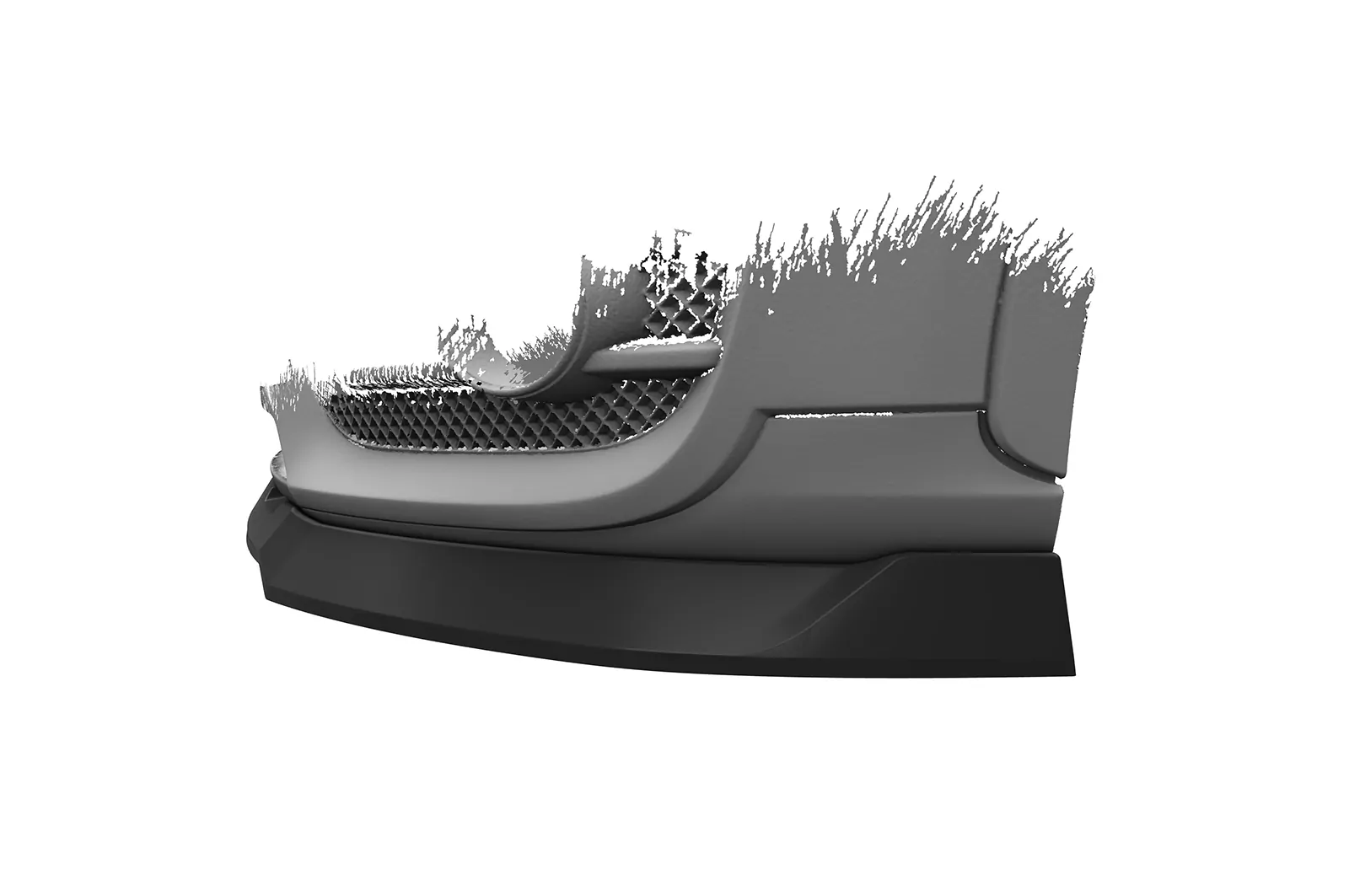 Cup-Spoilerlippe mit ABE für Audi Q3 (8U) CSL810 Schwarz Strukturiert