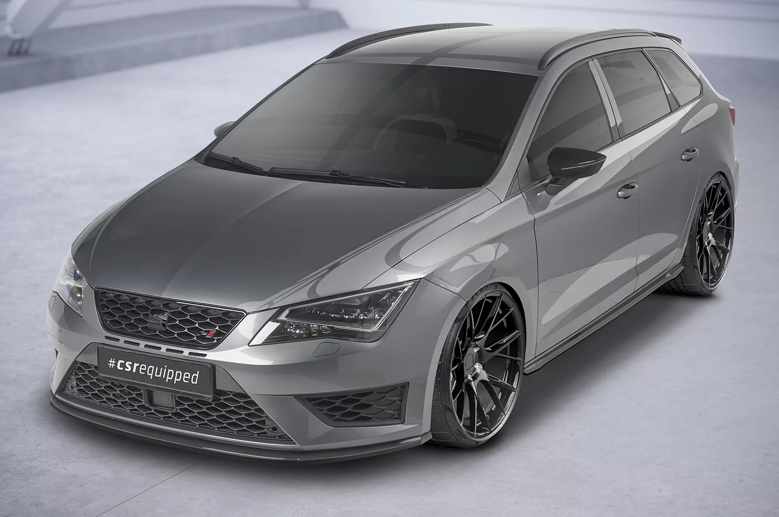 Cup-Spoilerlippe mit ABE für Seat Leon III 5F Cupra/FR CSL391 Strukturiert (schwarz matt)