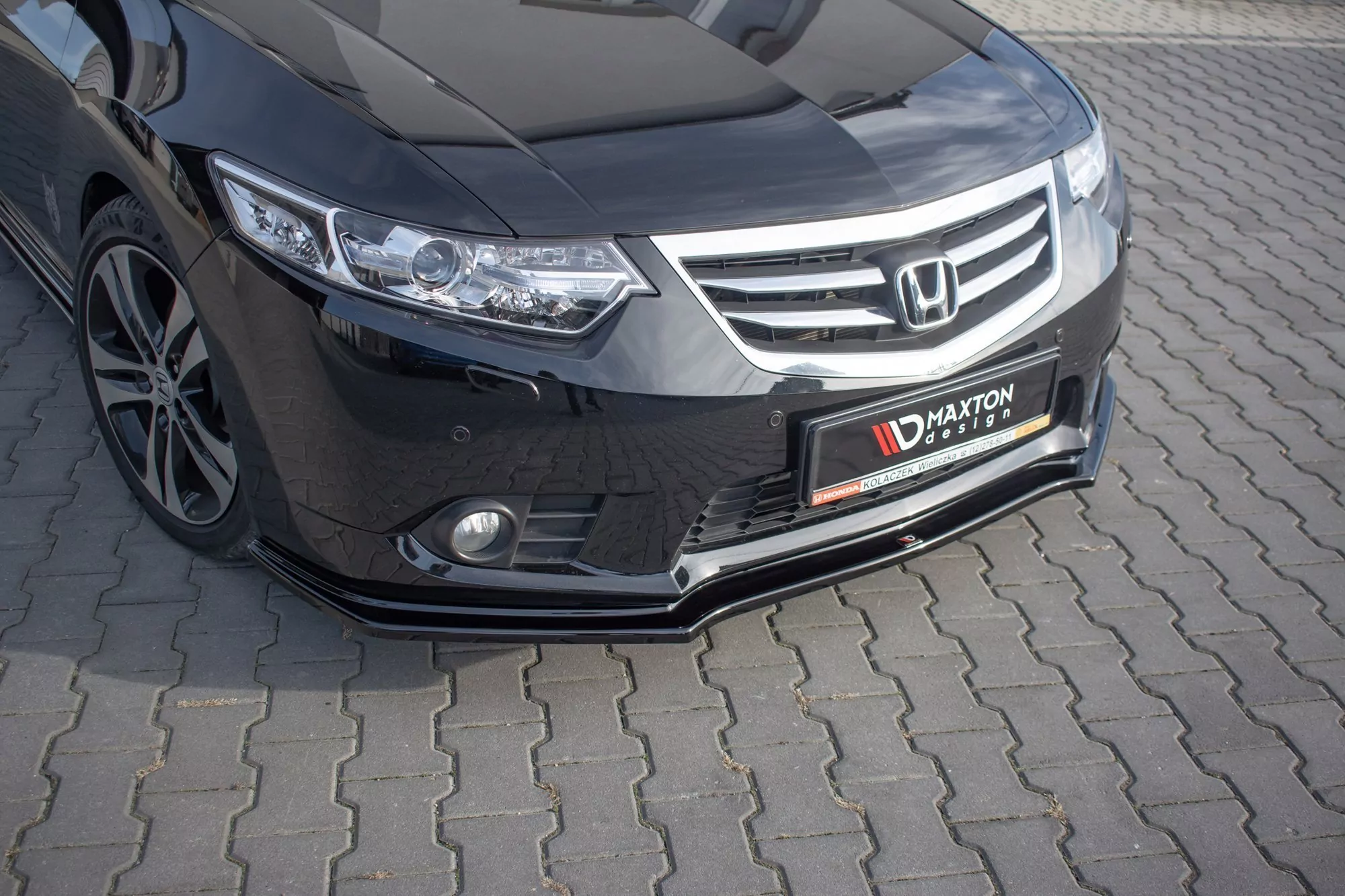 Front Ansatz Passend Für Passend Für Honda Accord VIII (CU Serie) FL Schwarz Hochglanz Schwarz Hochglanz