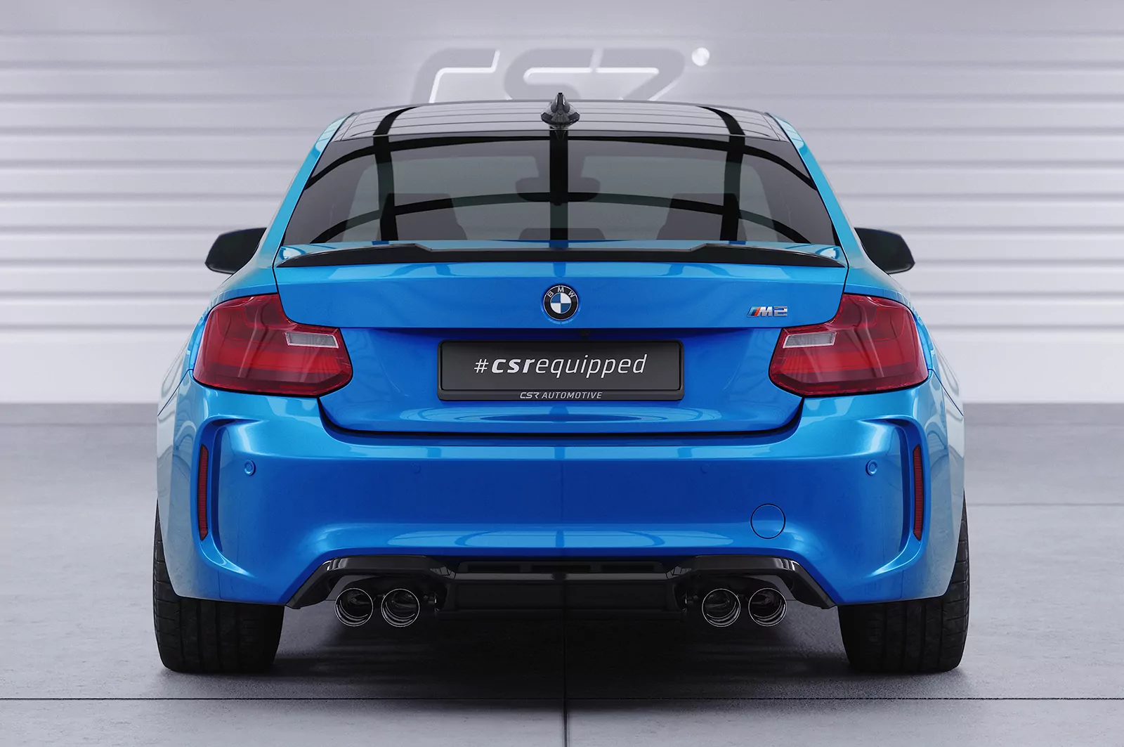 Heckflügel mit ABE für BMW 2er F22 / M2 F87 Coupe HF141 Schwarz Strukturiert