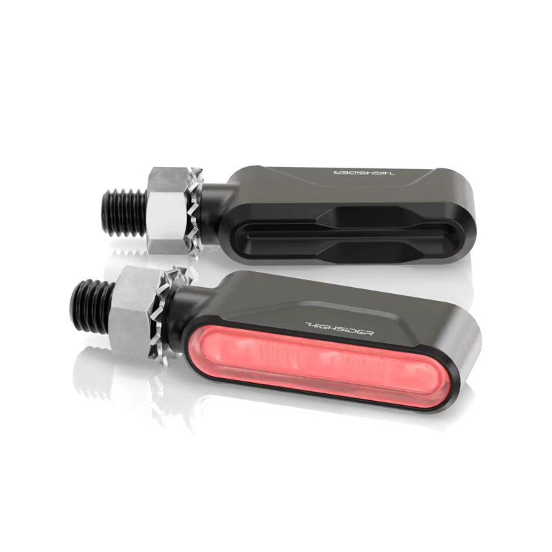 HIGHSIDER pro Esagano-RS LED Rück-, Bremslicht, Blinker Schwarz/Getönt 3in1, E-Geprüft (Paar)