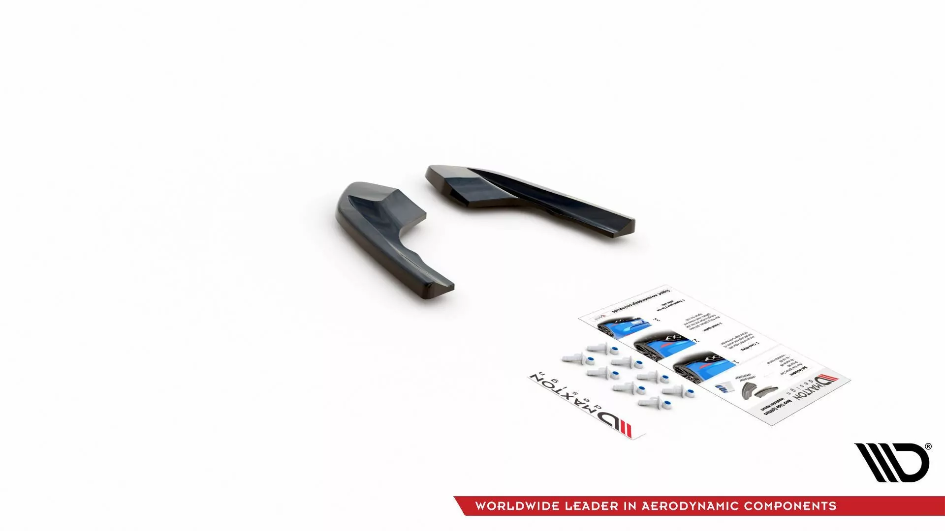 Heck Ansatz Flaps Diffusor V.1 Für Volkswagen Golf R Mk8 Schwarz Hochglanz