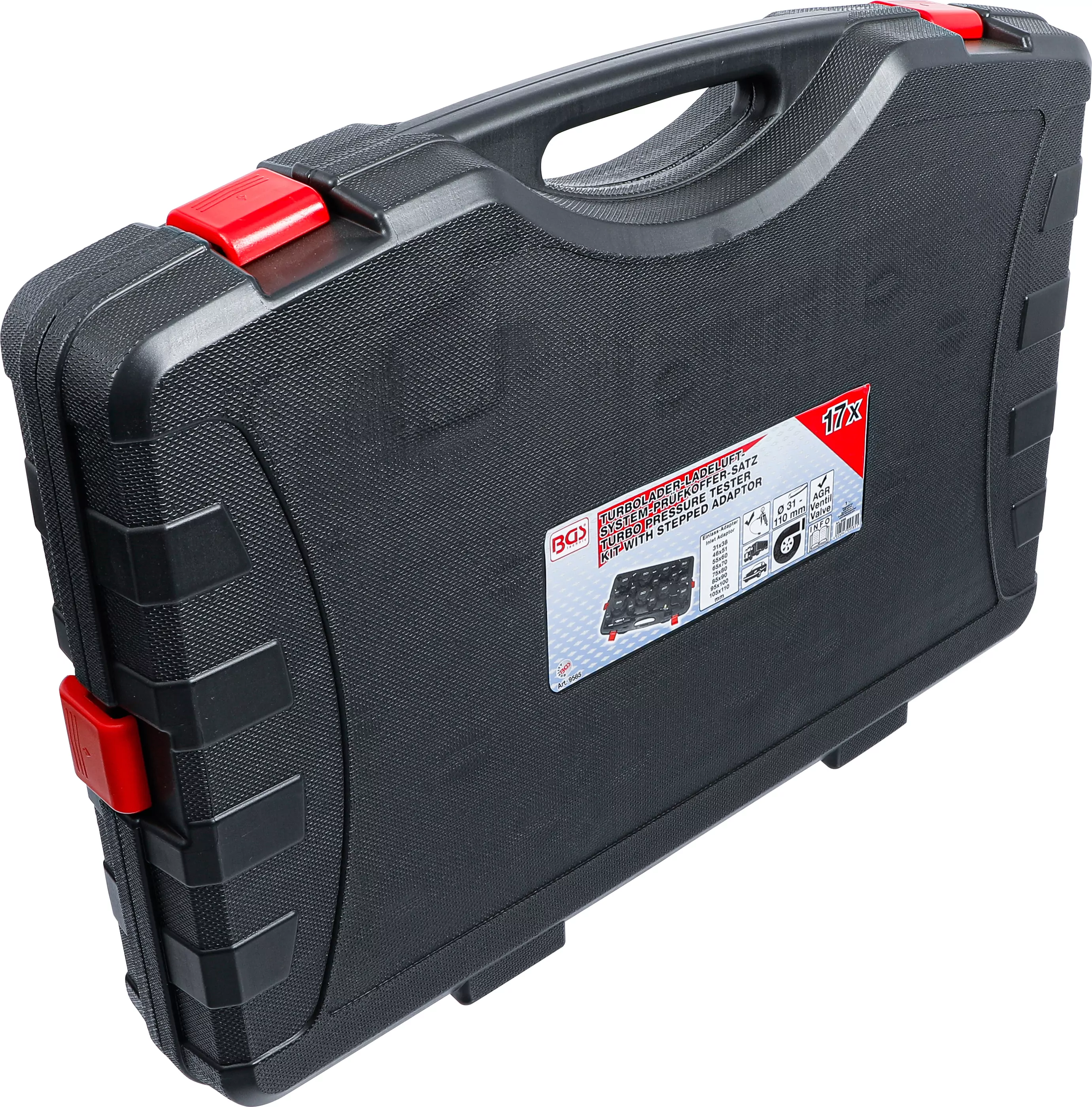 Turbolader-Ladeluft-System-Prüfkoffer-Satz | 17-tlg.