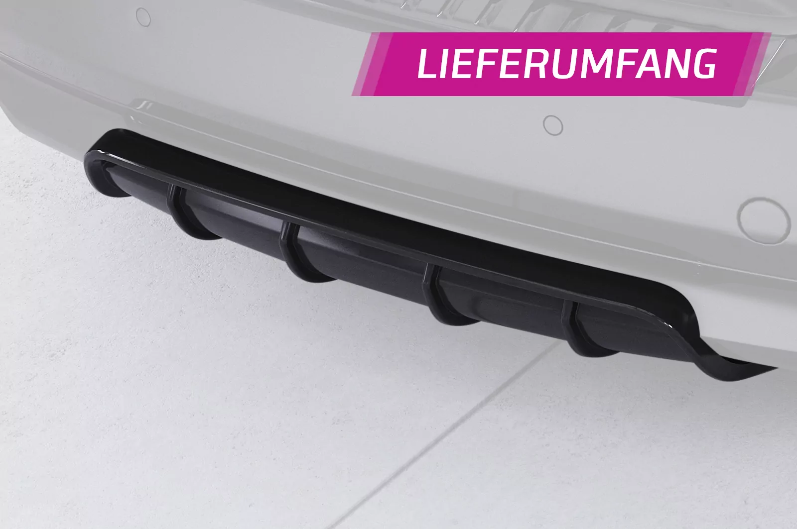 Heckansatz für Audi A5 8T Basis HA238 Schwarz Strukturiert