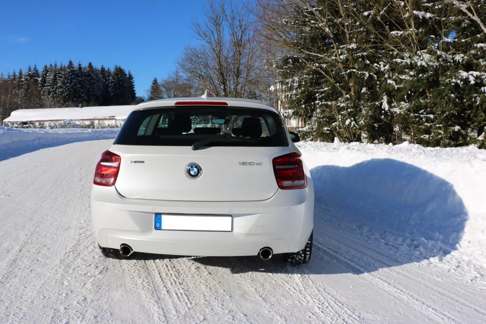 BMW F20/F21 - 120d  Endschalldämpfer quer Ausgang rechts/links - 1x90 Typ 25 rechts/links