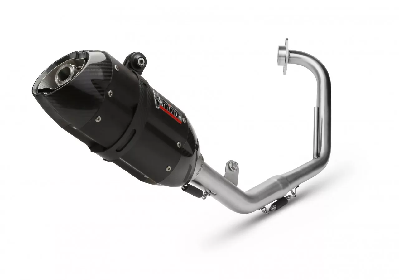 MIVV Komplettanlage 1x1 SUONO In Edelstahl Schwarz Für YAMAHA YZF R125 08-13