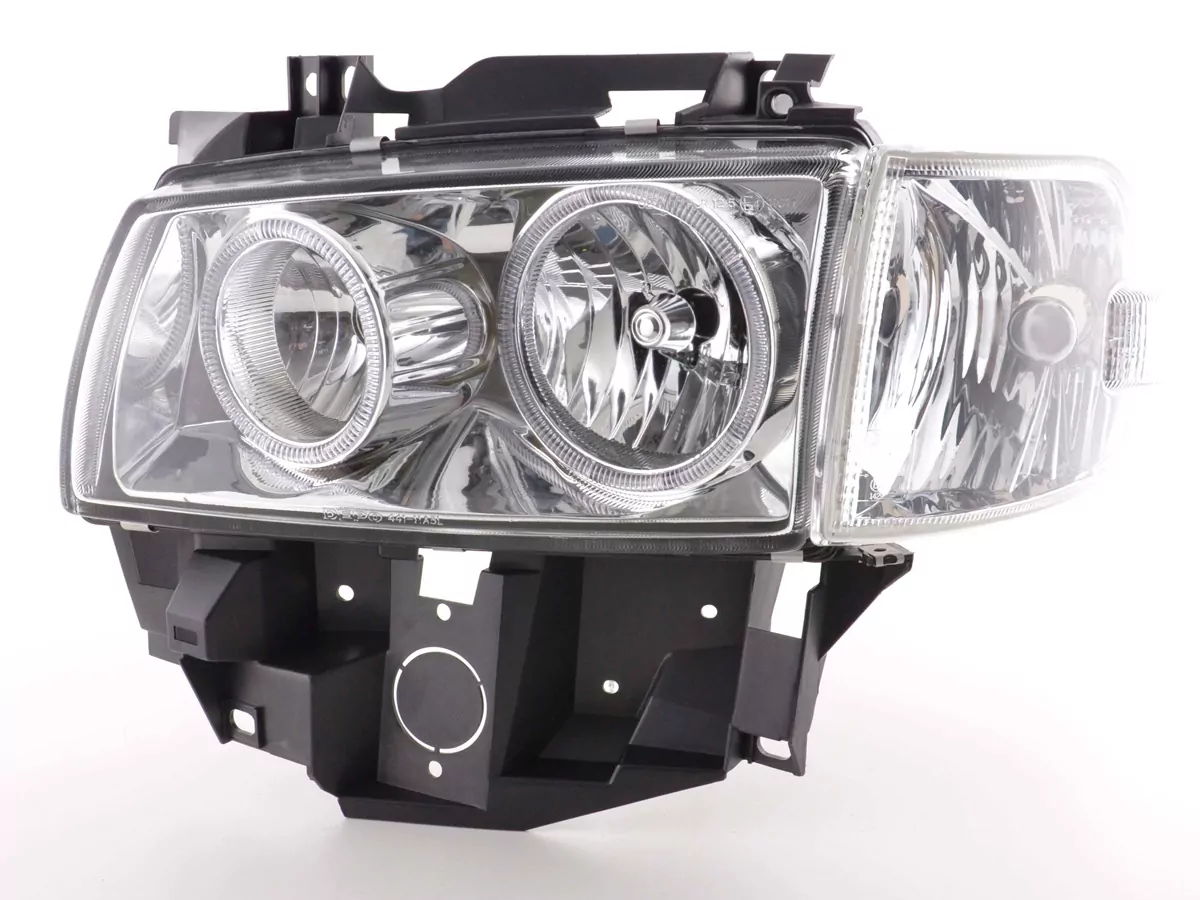 Scheinwerfer Set Angel Eyes VW Bus Typ T4 Bj. 97-02 chrom