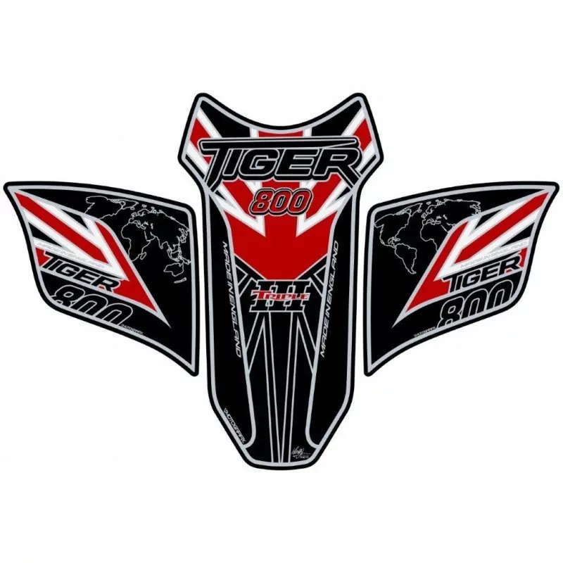 Motografix Triumph Tiger 800 3D Gel Tank Pad Protector TT029KRUJ